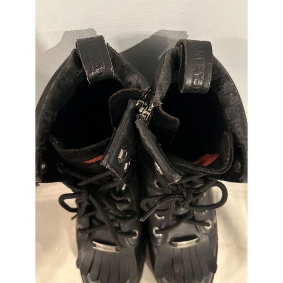 Harley-Davidson Black Leather Kiltie Fringe Boots - Size 7 - Picture 10 of 12